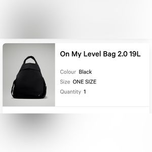 Lululemon On My Level 19 L Purse / Tote / Crossbody Bag / backpack